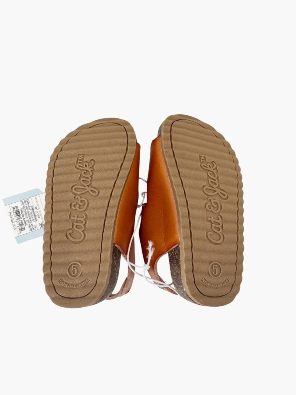 NEW Cat & Jack Toddler Reagan Footbed Sandals -  Cognac - Size 5